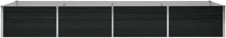 Refined Gartenbeet Pflanzbeet Frühbeet Pflanzkübel Pflanzkasten Blumenkübel Gemüsebeet Blumenkasten Garten-Hochbeet Anthrazit 320 x 80 x 45 cm Verzinkter Stahl – Bild 5