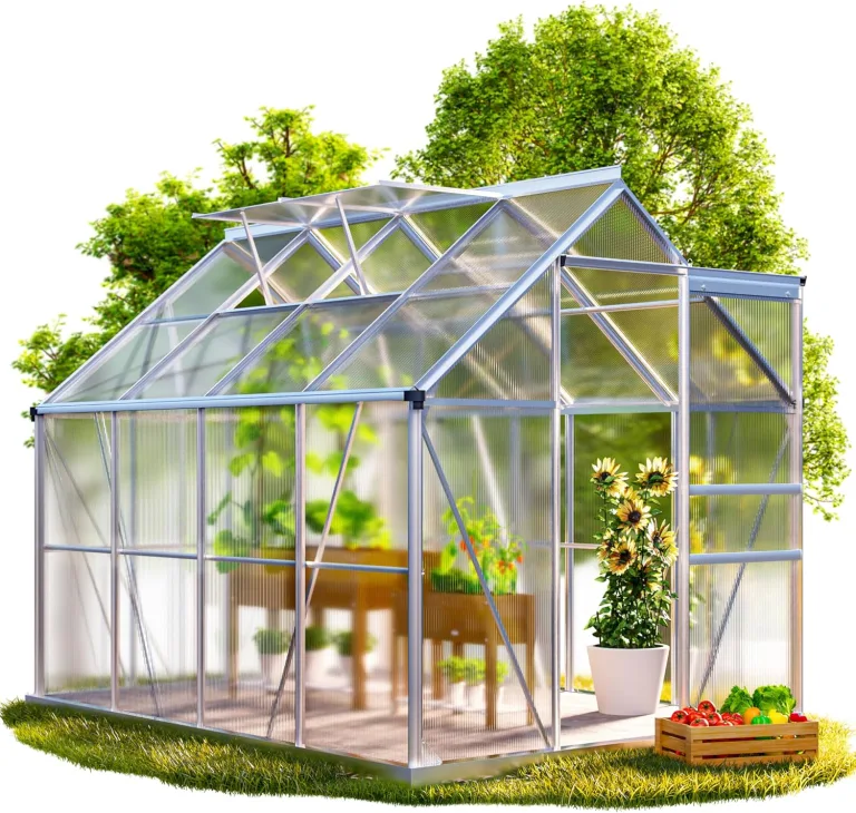 GARDEBRUK® Gewächshaus Aluminium 3,6m² 190x190cm inkl. Dachfenster Tomatenhaus Treibhaus Anzuchthaus Gartenhaus Frühbeet Pflanzenhaus Aufzucht 5,8m³ – Bild 9