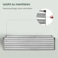 WOLTU Hochbeet für Garten Balkon, Pflanzkübel aus robustem Stahlblech mit stabilem Design, Pflanzkasten, Blumenkasten, 238 x 56 x 80 cm, Silber - Thumbnail 5