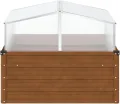 Hochbeet Metall Pflanzkübel Pflanzkasten Blumenkasten Gartenbeet Pflanzbeet Frühbeet Blumenbeet Gemüsebeet mit Gewächshausaufsatz Cortenstahl - Thumbnail 6
