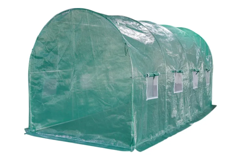 Foliengewächshaus mit PE-Folie – UV-beständig & wetterfest – Tunnelgewächshaus mit Stahlrahmen – Tomatenhaus für Garten – Frühbeet Pflanzenhaus begehbar – Grün (Grün, 200x450x200cm) – Bild 6