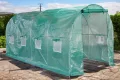 Foliengewächshaus mit PE-Folie – UV-beständig & wetterfest – Tunnelgewächshaus mit Stahlrahmen – Tomatenhaus für Garten – Frühbeet Pflanzenhaus begehbar – Grün (Grün, 200x450x200cm) - Thumbnail 2