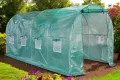 Foliengewächshaus mit PE-Folie – UV-beständig & wetterfest – Tunnelgewächshaus mit Stahlrahmen – Tomatenhaus für Garten – Frühbeet Pflanzenhaus begehbar – Grün (Grün, 200x450x200cm) - Thumbnail 1