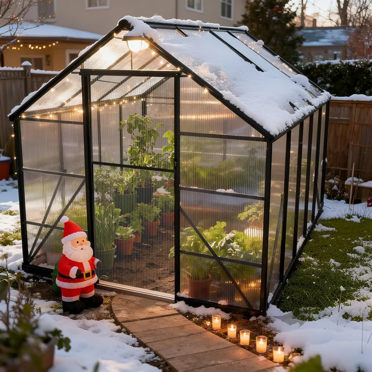 Froadp Gewächshaus aus Aluminium mit Fundament 310x250x205cm Gartengewächshäuser 4mm PC-Hohlkammerplatten Wetterfest Treibhaus, Tomatenhaus mit Fenstern Treibhaus für Garten & Aufzucht – Bild 9