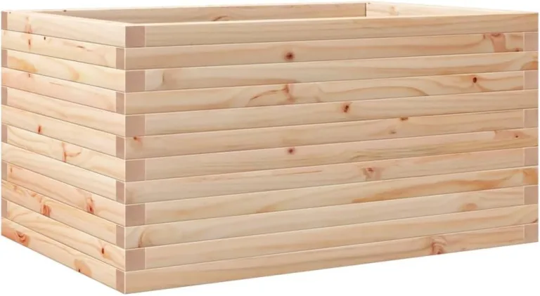Gecheer Pflanzkübel 90x60x45 5 cm Massivholz Kiefer Robustes Holz Beet für Blumen Pflanzen Gemüse und Kräuter im Garten – Bild 8