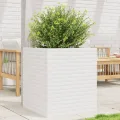 Gecheer Pflanzkübel Weiß massivholz Kiefer großes Fassungsvermögen dekorative Funktion für Gärten Balkone Terrassen - Thumbnail 10