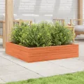 Gecheer Pflanzkübel Wachsbraun 100x100x23 cm Massivholz Kiefer Robustes Holzgerüst viel Platz für Pflanzen und Blumen for Garten Dekoration - Thumbnail 3