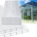 14x Polycarbonat Hohlkammerstegplatten 4mm, 60,5x121 cm Doppelstegplatte Gewächshausplatten für Gewächshaus Gartenbau Ersatzplatten - Thumbnail 1