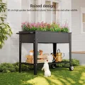 Xbro Hochbeet mit Rollen & Ablageboden aus Metall, Pflanzkasten Blumenkübel für Garten, Balkon & Terrasse, 104x41x80 cm, Schwarz - Thumbnail 3