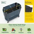 Permasteel Hochbeet mit Beinen, Pflanzkasten mit EnGrow™ TrueSoil™ Technologie für Gemüse, Blumen, Kräuter und Obst, Outdoor Indoor, Ablageregal, Lenkrollen, Blau - Thumbnail 7