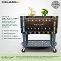 Permasteel Hochbeet mit Beinen, Pflanzkasten mit EnGrow™ TrueSoil™ Technologie für Gemüse, Blumen, Kräuter und Obst, Outdoor Indoor, Ablageregal, Lenkrollen, Blau - Thumbnail 9