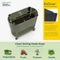 Permasteel Hochbeet mit Beinen, Pflanzkasten mit EnGrow™ TrueSoil™ Technologie für Gemüse, Blumen, Kräuter und Obst, Outdoor Indoor, Lagerregal, Lenkrollen, Grün - Thumbnail 7