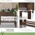 PATKAR Hochbeet Holz 81x33x70cm [RÜCKENSCHONENDE HÖHE] - Premium hochbeet Balkon oder Garten (Made in Europe) - Pflanzkasten Hochbeete-Kit - Kräuterbeet Balkon Hochbeet - Hochbeete für Garten (Braun) - Thumbnail 3