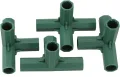 Gewächshaus-Strukturverbinder, 4-teiliges Set, Kunststoff-Stangenverbindungsadapter für Garten und Außenbereich, PVC-Metallrohre, 16–17 mm Innendurchmesser, dunkelgrün, DIY-Regale, Möbelbau (B) - Thumbnail 2