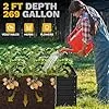 DWVO Hochbeet Metall 240x120x60cm mit Handschuhen, Gartenhochbeet aus Stahl, Rostfrei & Wetterfest, Stabiles verzinktes Beet mit Sicherheitsgummi für Gemüse Blumen Obst, Schwarz - Thumbnail 3