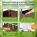 TTL GARDEN Vertikal Hochbeet 4 Etagen aus Holz 140x85x45cm braun - Vertikalbeet & Kräuterhochbeet mit 4 Etagen & Folie - Tannenholz wetterfest - Blumenkasten Kräutertreppe für Balkon Garten Terrasse - Thumbnail 5