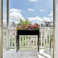 Relaxdays Hochbeet, Garten, Balkon & Terrasse, pulverbeschichteter Stahl, HxBxT: 80 x 85 x 40 cm, Pflanzenbeet, schwarz - Thumbnail 3