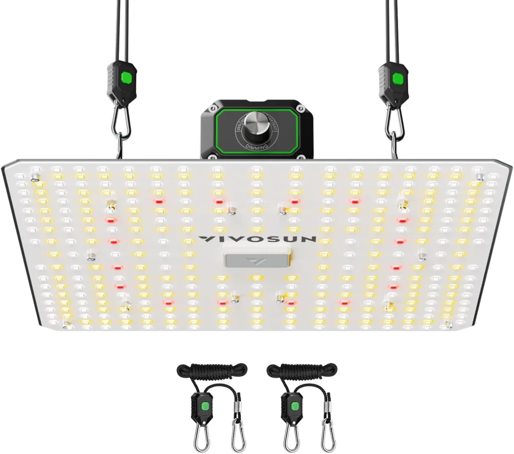 VIVOSUN Grow Lampe100W LED Pflanzenlampe, Vollspektrum Lumalight Lampe mit Hohem PPFD & Dimmfunktion, Intelligente Pflanzenbeleuchtung für Zimmerpflanzen, Growzelt, Gemüse & Blüte