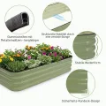 INNO STAGE Verstellbares Hochbeet, 150 x 90 x 30 cm, Pflanzkästen aus Metall für den Außenbereich zum Anbau von Gemüse, Kräutern und Blumen, Hochbeet-Bausatz aus Stahl – Olivgrün, 2er-Pack - Thumbnail 6