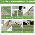 INNO STAGE Verstellbares Hochbeet, 150 x 90 x 30 cm, Pflanzkästen aus Metall für den Außenbereich zum Anbau von Gemüse, Kräutern und Blumen, Hochbeet-Bausatz aus Stahl – Olivgrün, 2er-Pack - Thumbnail 8