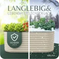 GRUNA - Hochbeet Metall 200x80x75 cm I 6 in 1 Modular Hochbeete-Kit I 100% Rostfrei I Formstabil Dank Verstrebung I Hochbeete für Garten I Hochbeet Creme Weiß (200x80x75) - Thumbnail 3