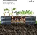 Hochbeet Garten Balkon optionaler Gewächshausaufsatz | stahlverzinktes & pulverbeschichtetes 0,6mm Metall anthrazit - Edelstahlschrauben (400L Set - Hochbeet + Gewächshausaufsatz) - Thumbnail 8