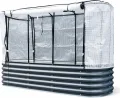 Hochbeet Garten Balkon optionaler Gewächshausaufsatz | stahlverzinktes & pulverbeschichtetes 0,6mm Metall anthrazit - Edelstahlschrauben (400L Set - Hochbeet + Gewächshausaufsatz) - Thumbnail 1