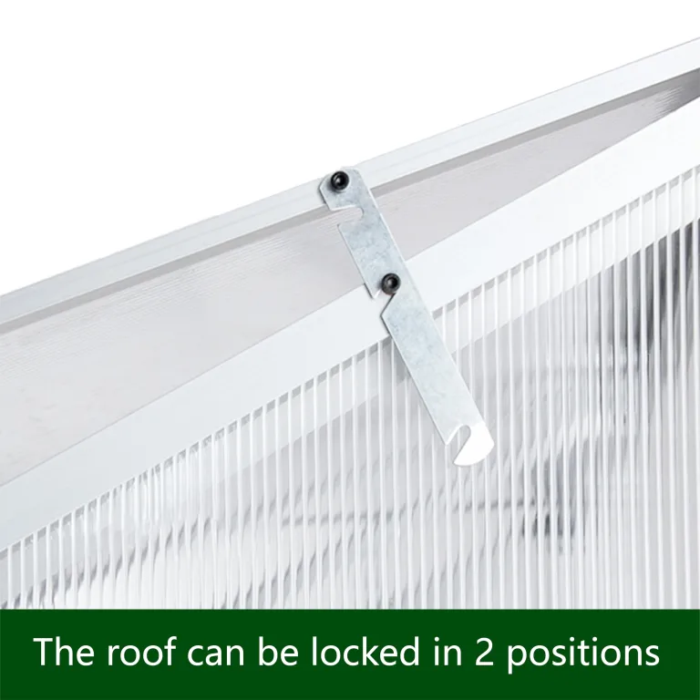 Aluminium-Gewächshaus – kompakter Tomatenzüchter – 3 Türen – 190 x 52 x 182 cm – Silber – ideal für kleine Räume und städtische Gartenarbeit – Bild 5