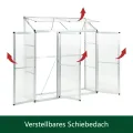 Aluminium-Gewächshaus – kompakter Tomatenzüchter – 3 Türen – 190 x 52 x 182 cm – Silber – ideal für kleine Räume und städtische Gartenarbeit - Thumbnail 4
