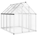 IKAYAA Gewächshaus Aluminium mit Fundament Gewächshaus für den Garten Gartenhaus Winterfest Tomatenhaus Frühbeet und Pflanzenhaus-Silber-224 x 169 x 195 cm - Thumbnail 2