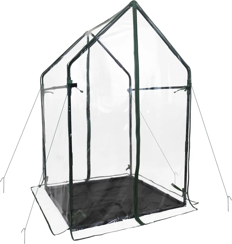 Gardzen Mini-Gewächshaus mit wasserdichtem Boden, tragbares Gewächshaus mit starkem Metallrahmen, kleines Gewächshaus für den Außen- und Innenbereich, 91,9 cm (L) x 91,9 cm (B) x 59,5 (H) – Bild 1