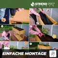 STREND PRO Hochbeet Balkon | 76cm(h) x 33cm(b) x 89(l) | Gemüsebeet Holz mit Ablage & wasserdichter Pflanzfolie | Kleines Hochbeet Schmales ideal für Balkon, Terrasse & Garten | Kräuterbeet - Thumbnail 5