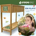 STREND PRO Hochbeet Balkon | 76cm(h) x 33cm(b) x 89(l) | Gemüsebeet Holz mit Ablage & wasserdichter Pflanzfolie | Kleines Hochbeet Schmales ideal für Balkon, Terrasse & Garten | Kräuterbeet - Thumbnail 8