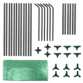 Kleines Gewächshaus 140g/m² HDPE 180x90x90cm Mini Gewächshaus Mit 2 Rollladen Regenschutz UV-beständig Frostbeständig für Garten Balkon (Grün) - Thumbnail 8