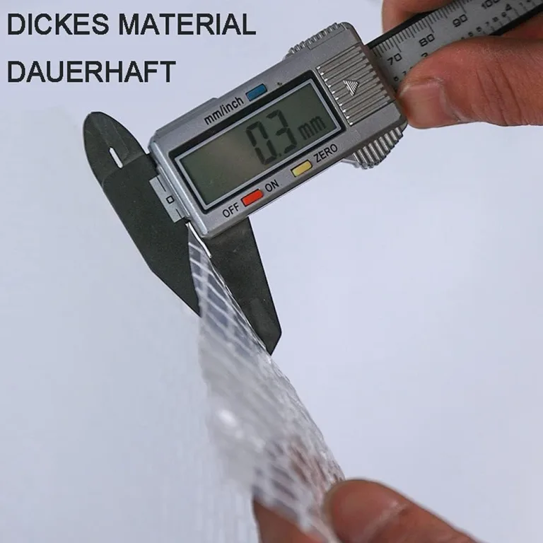 Transparente wasserdichte Abdeckplane, 4 x 8 m, robuste Netzabdeckung für Holz, Gartenmöbel, Pflanzen und Gewächshäuser, verstärkt mit Ösen und Seil, reißfeste Schutzfolie – Bild 8