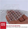 Transparente wasserdichte Abdeckplane, 4 x 8 m, robuste Netzabdeckung für Holz, Gartenmöbel, Pflanzen und Gewächshäuser, verstärkt mit Ösen und Seil, reißfeste Schutzfolie - Thumbnail 5