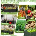 Hochbeet Metall,975L Pflanzkasten Hochbeete für Garten,Rostfreies Stahlblech Kräuterbeet, Verzinktes Gemüsebeet Pflanzenbeet zum Anbau von Gemüse, Blumen, 180x90x58 cm Rechteckigl,Schwarz M - Thumbnail 9