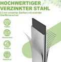 Hochbeet 120x60x58cm Blumenkasten Verzinkter Stahl Pflanzkübel Groß Außen Pflanzkasten Frühbeet Pflanzbeet Gartenbeet Rechteck für Garten Balkon, Schwarz - Thumbnail 5