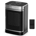 YASHE Heizlüfter Energiesparend 1500W Heizung Elektrisch mit Fernbedienung, Thermostat PTC-Keramik Heizung 70° Oszillierend 24-Std-Timer Überhitzungs-Kippschutz Kindersicherung - Thumbnail 1