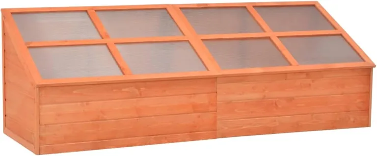 Gecheer Holz Treibhaus 180x57x62 cm Pflanzenhaus mit PC-Platte für Garten und Gewächshaus – Bild 1