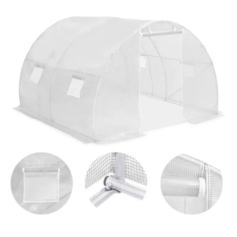 Gewächshaus Großes Pflanzenhaus 300x300x200 cm PE-Netz & Verzinkter Stahl Model45749 – Bild 6