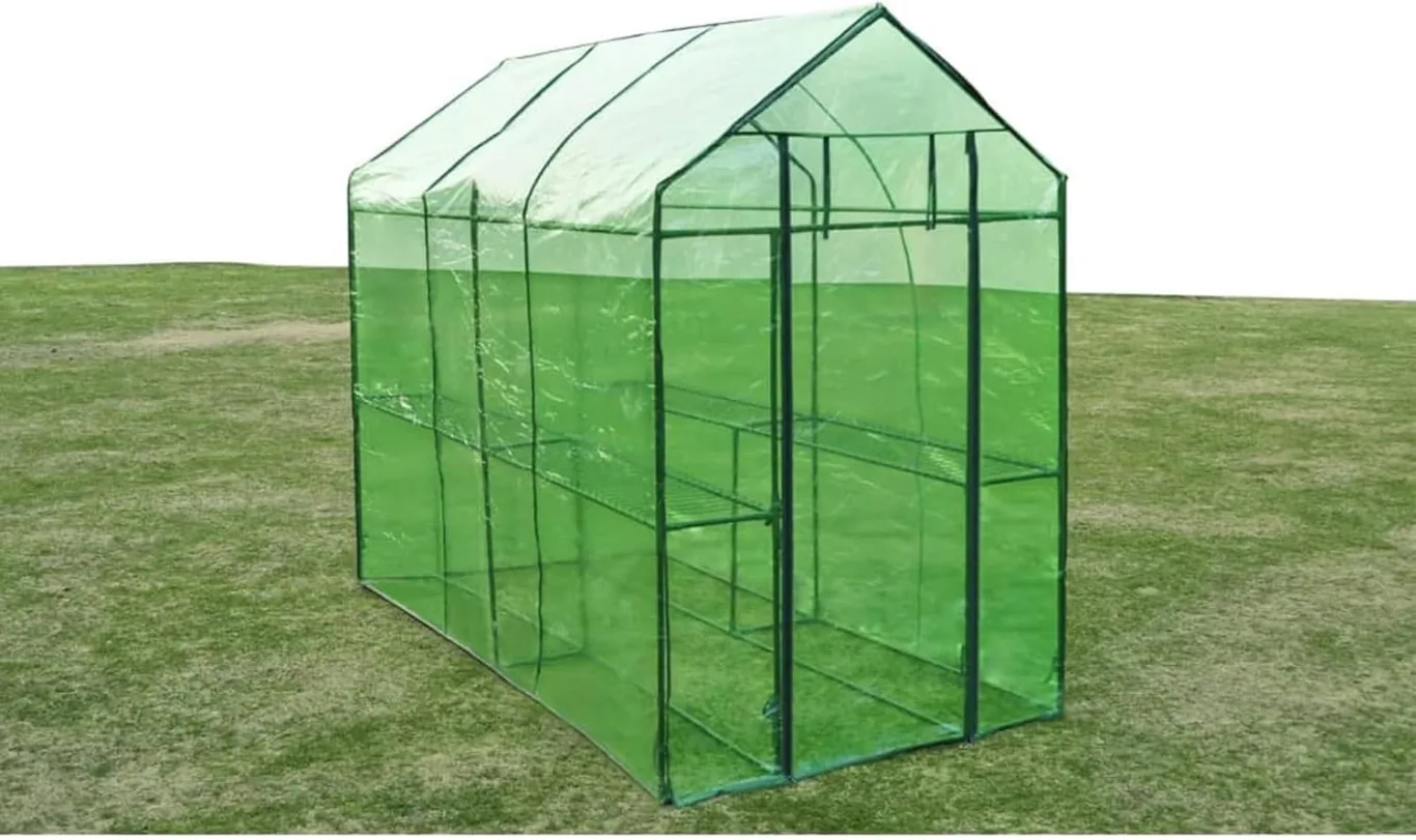 Gecheer Gewächshaus Stahl XL Gewächshaus Treibhaus Tomatenhaus Frühbeet Pflanzenhaus für Gurken - Bild 1