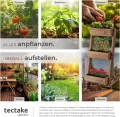 tectake® Vertikalbeet mit 3 Etagen, Hochbeet aus Holz, Pflanztreppe, Hochbeet Balkon, Blumenbeet, Kräuterbeet, Gemüsebeet, Pflanzenregal, Blumenkasten Holz mit Pflanzvlies - braun, 60 x 49 x 140 cm - Thumbnail 6