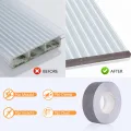 Kantenverschlussband für Hohlkammerplatten, Antidust Klebeband Stegplatten, Antistaubband für Gewächshaus Platten, Doppelstegplatten, Polycarbonatplatten - 5cm x 25m x 1 rolle, grau - Thumbnail 3