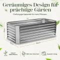 Gabiona Hochbeet Metall verzinkt 184x90x60 cm mit Aufsatz – Großes Hochbeet & Frühbeet für Garten, Gemüse, Kräuter & Blumen – Wetterfest, rostfrei, stabil – 990 L Volumen – Pflanzkasten rechteckig - Thumbnail 3