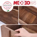 Pflanzkübel aus Holz, Hochbeet mit Schutzfolie, Kiefernholz Pflanzkasten Blumenkasten für Outdoor Garten Terrasse Balkon, Wetterfest, Stabil & Dekorativ, 30x100x33 cm Farbe: Braun imprägniert - Thumbnail 9