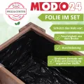 Pflanzkübel aus Holz, Hochbeet mit Schutzfolie, Kiefernholz Pflanzkasten Blumenkasten für Outdoor Garten Terrasse Balkon, Natürlich, Stabil & Dekorativ, 30x30x33 cm Farbe: Natur unbehandelt - Thumbnail 5