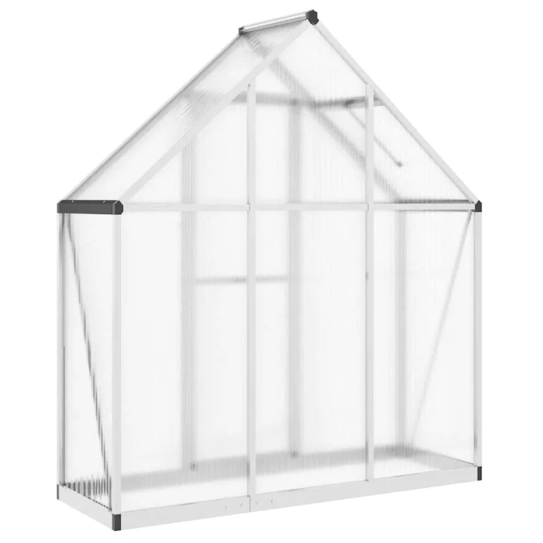 Refined Gewächshaus mit Fundamentrahmen Silbern 169x58x195cm Aluminimum – Bild 5