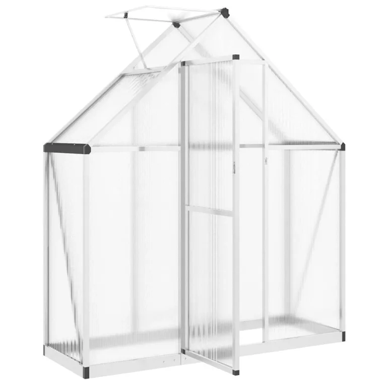 Refined Gewächshaus mit Fundamentrahmen Silbern 169x58x195cm Aluminimum – Bild 6