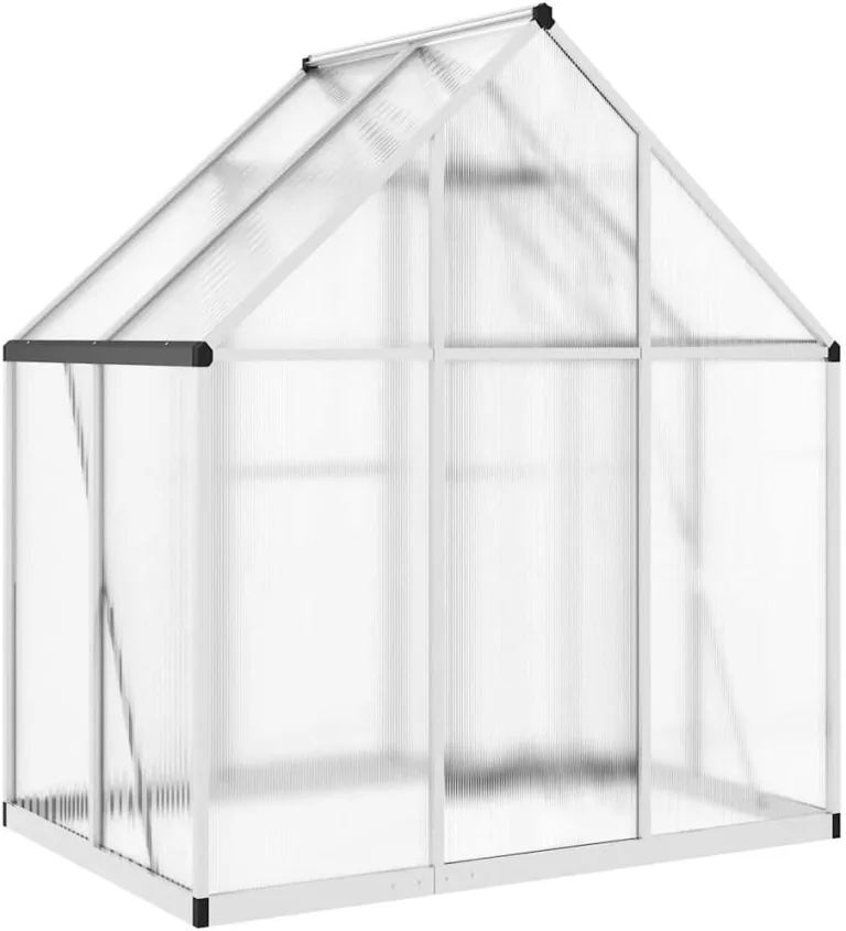 Refined Gewächshaus mit Fundamentrahmen Silbern 169x114x195 cm Alu – Bild 6